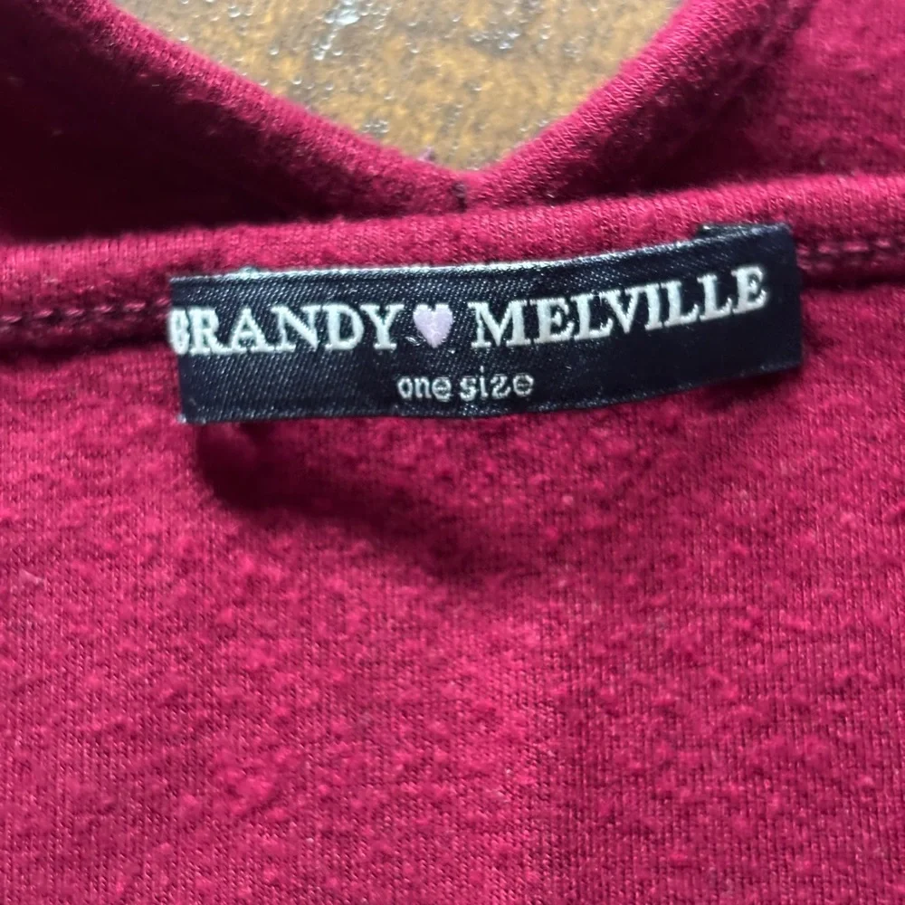 Brandy Melville Burgundy/Red Halter Crop Top - Picture 3 of 4